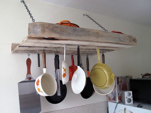 shelves from pallets for pans
