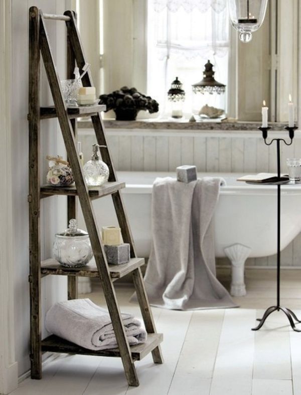 shelves from a ladder