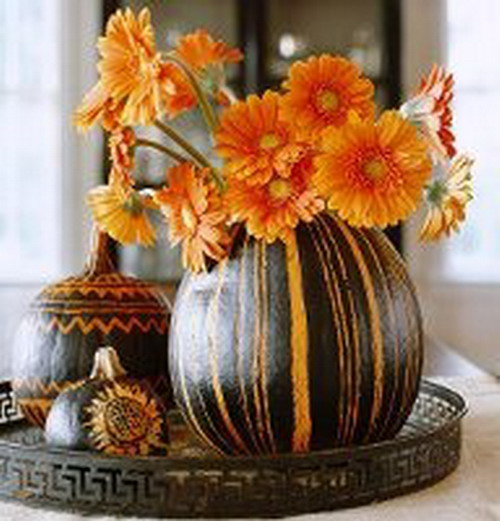 Vases de citrouille décoratifs pour la décoration intérieure