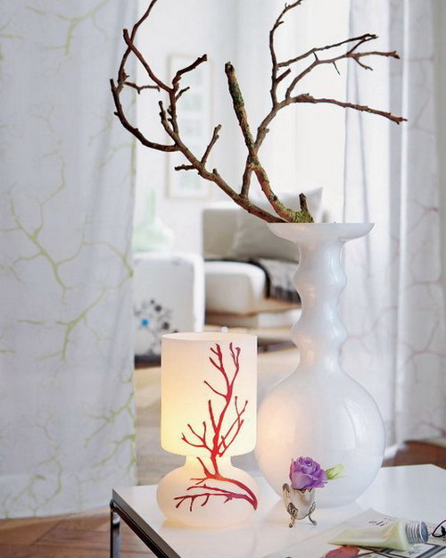 Beauty in the simple - moss-tree decor for a white interior