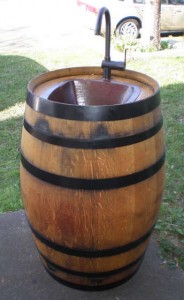 Sink from the barrel.