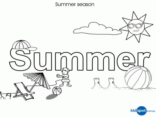 Цветно лято за деца. Свободно изтегляне лято оцветяване.