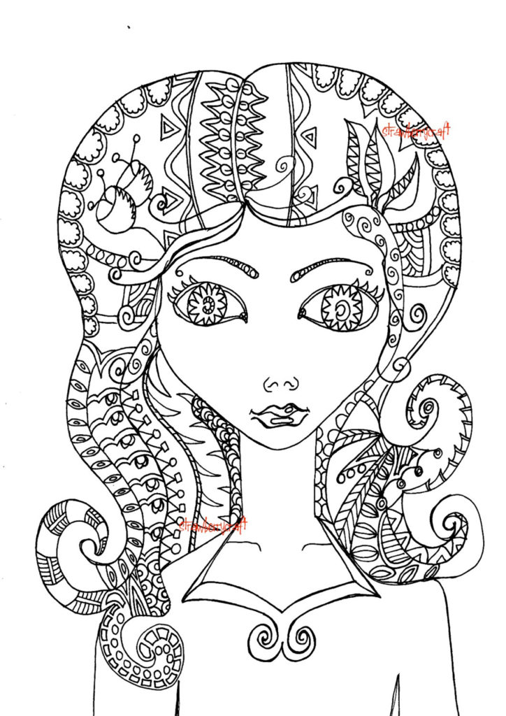 Pure girls for girls. Coloring print out free of charge A4 format.