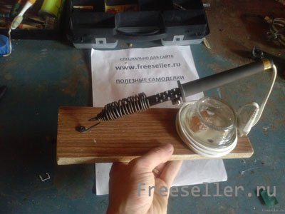 Self-made stand for a soldering iron with your own hands