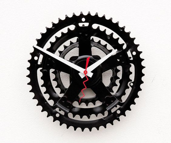 Homemade clock from a bicycle sprocket