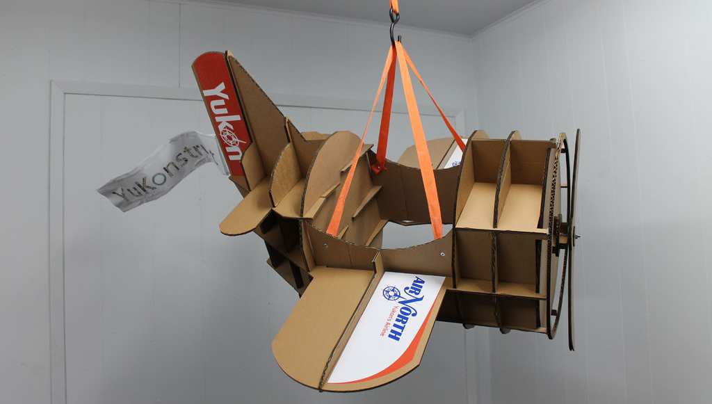 Homemade cardboard plane