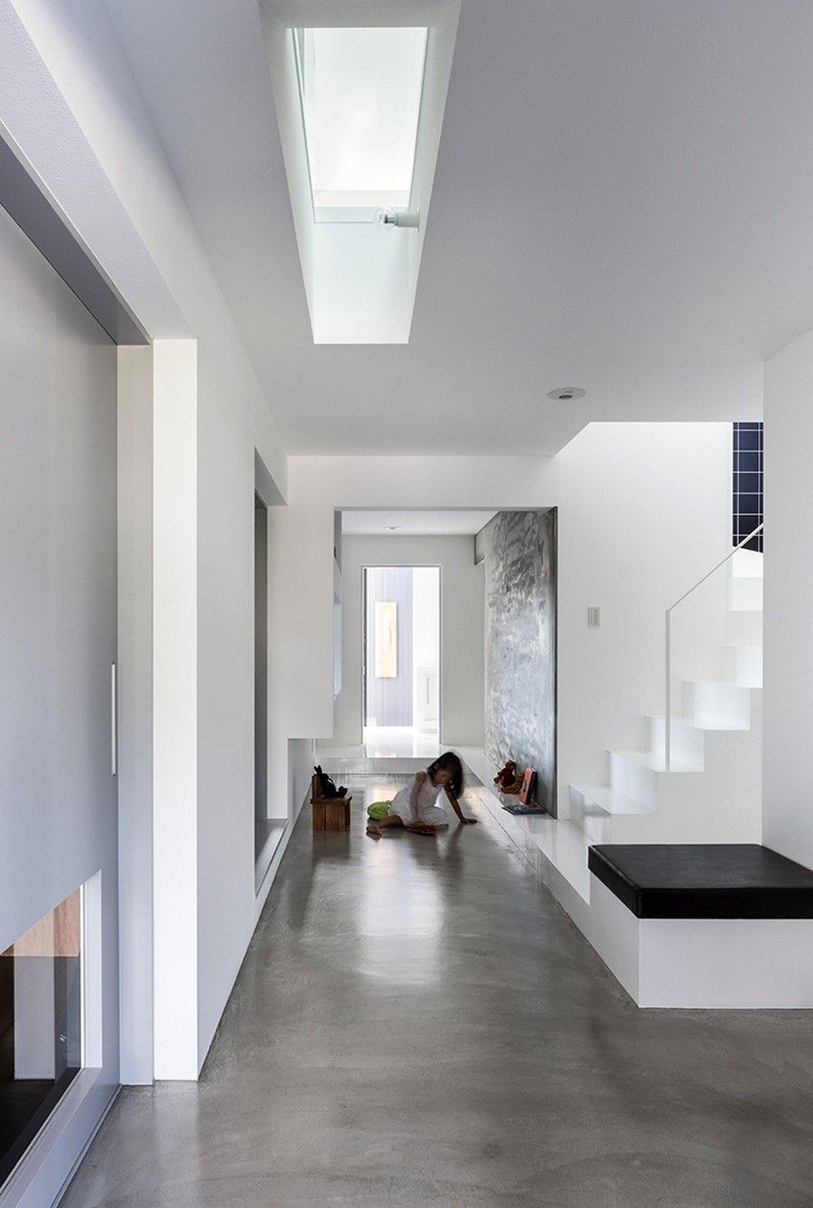 Japanese minimalism in the interior of the house scape house