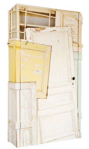 wardrobe of old doors