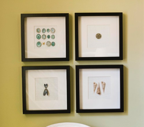 Shells, ideas for decorating walls with your own hands