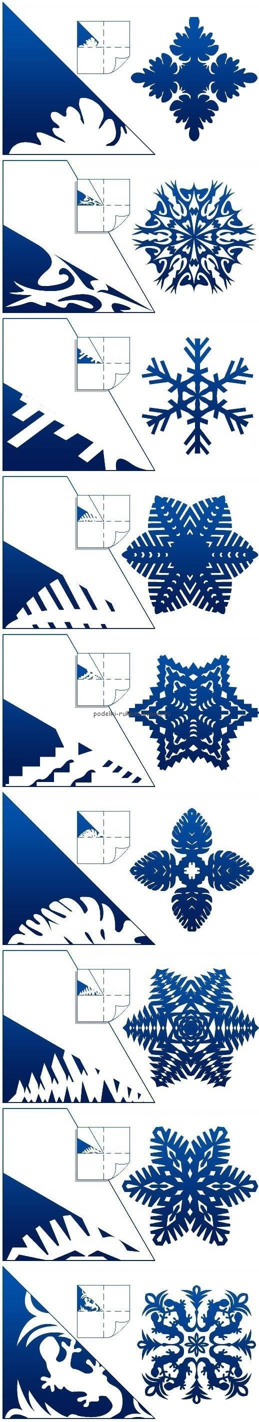 schemes for cutting beautiful snowflakes
