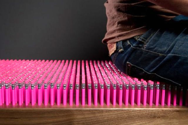 pink pencil bench 