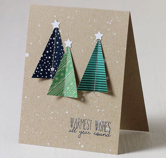 Stitched Christmas card