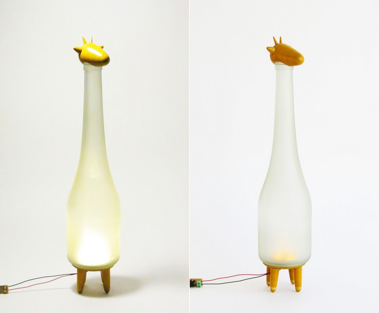 Симпатични бутилки жирафни светлини
