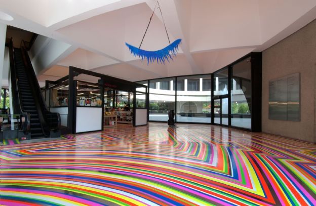 floor decor with vinyl tapes from Jim Lambie