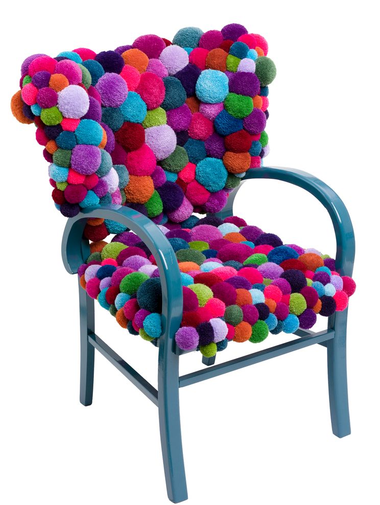 MYK chair from pom-poms