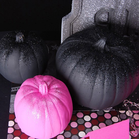 Black and Pink Pumpkins - Glamorous Halloween
