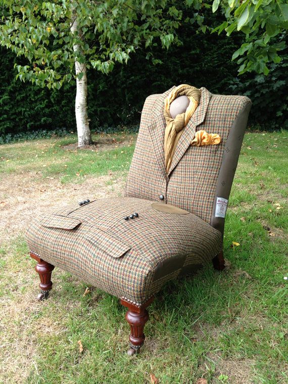 upholstery of an armchair from an English suit