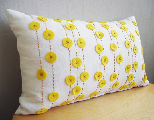decorative pillow White Linen, Sukan Art 