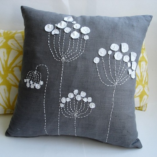 decorative pillow Blue Linen, Sukan Art 