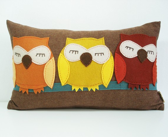 decorative pillow Owls, Sukan Art 