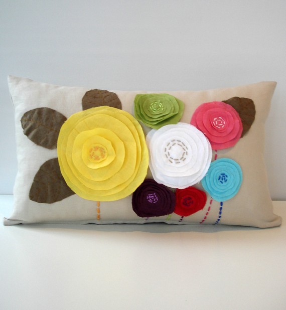 decorative pillow Flowers, Sukan Art 