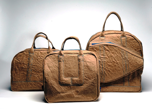 bags made of cardboard, laminated with cloth