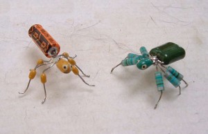 Homemade souvenir bugs.