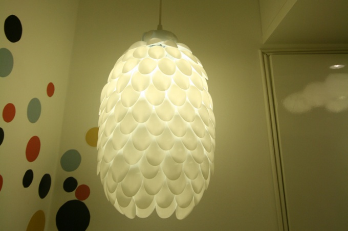 Jednorazowa plastikowa lampa łyżkowa