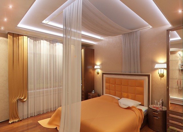 Lighting plays a key role in the perception of the bedroom interior.