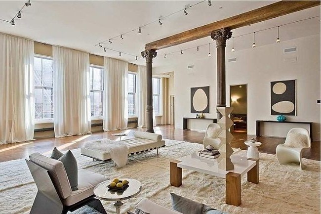 Unusual loft style interior furniture - living room