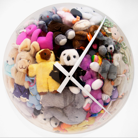 wall clock from soft toys