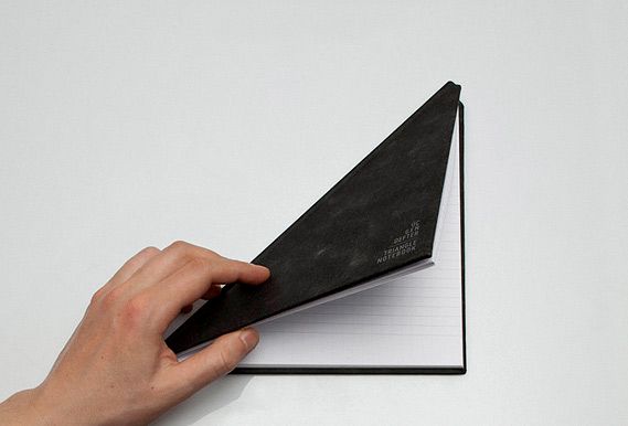 black triangular notepad from tan mavitan