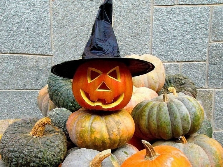 A simple guard at home - a pumpkin witch