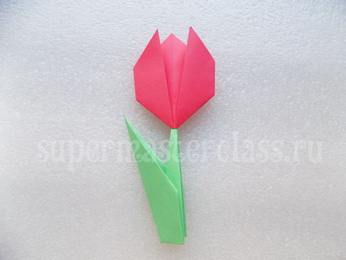 Tulipan De Origami Paso A Paso Flores De Papel