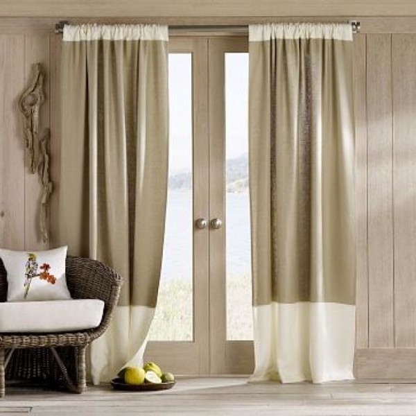 Linen curtains on the windows