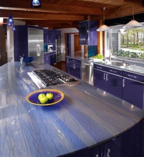 exquisite worktop made of blue stone