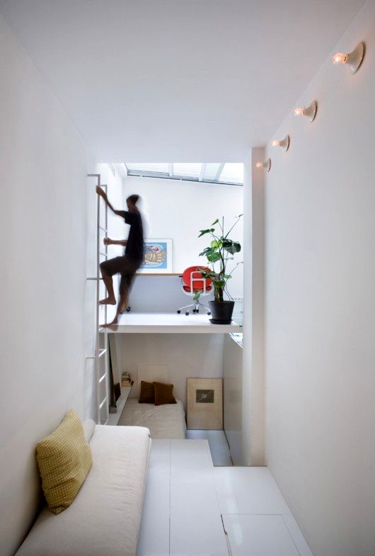interior of a small two-level apartment