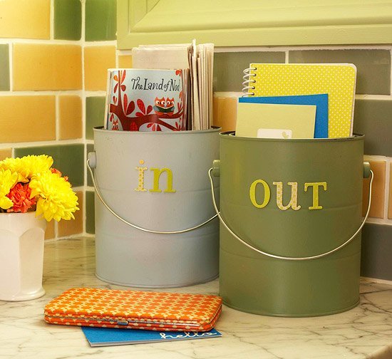 Buckets for newspapers and magazines