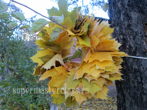 Wreath of autumn leaves