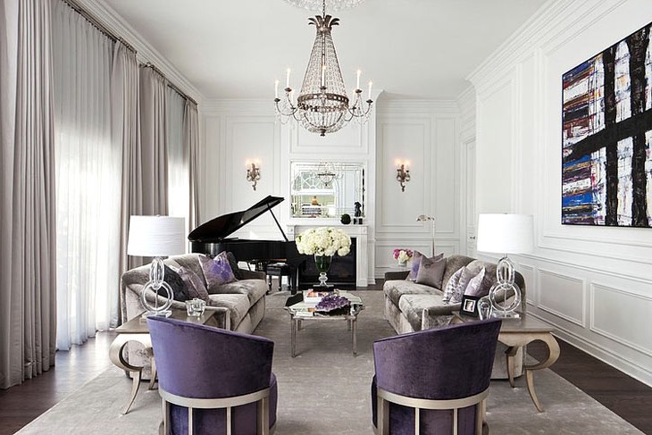 Spacious living room of a Hollywood villa