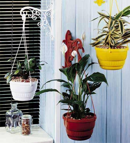 Hanging flower pots - the easiest solution