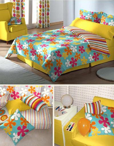 Bright, sunny textiles to change the apartment by spring