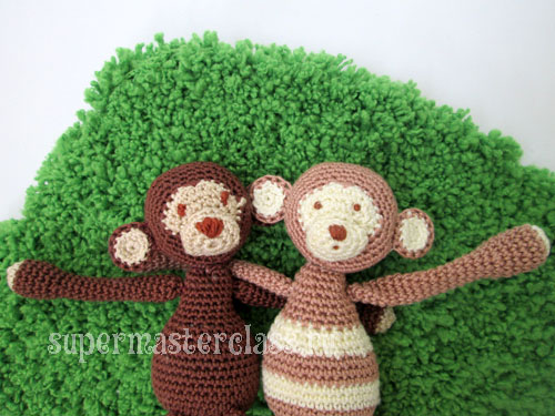 Crochet knitted monkey