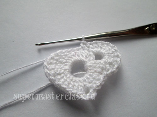 Crochet flat heart