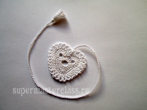 Crochet knitted hearts: diagrams and description