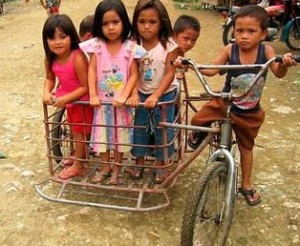 Велосипед с количка.