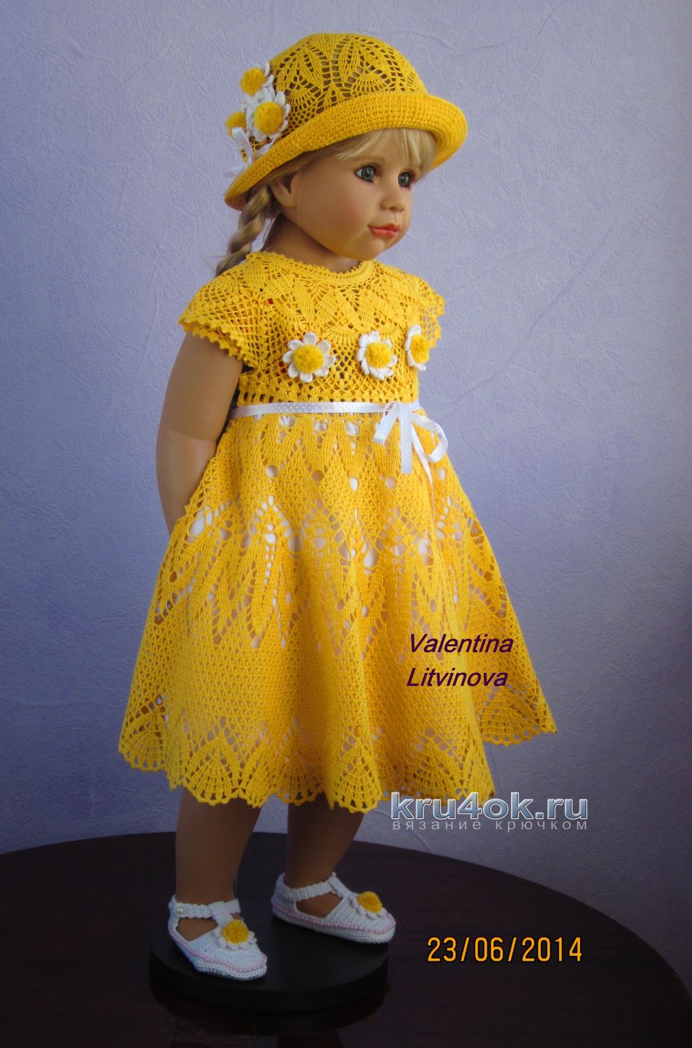 vestido de croche infantil para 4 anos