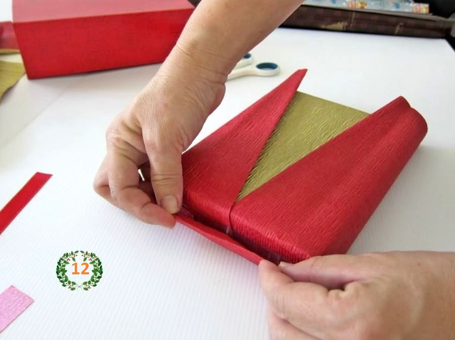 New Year gift wrapping step 5