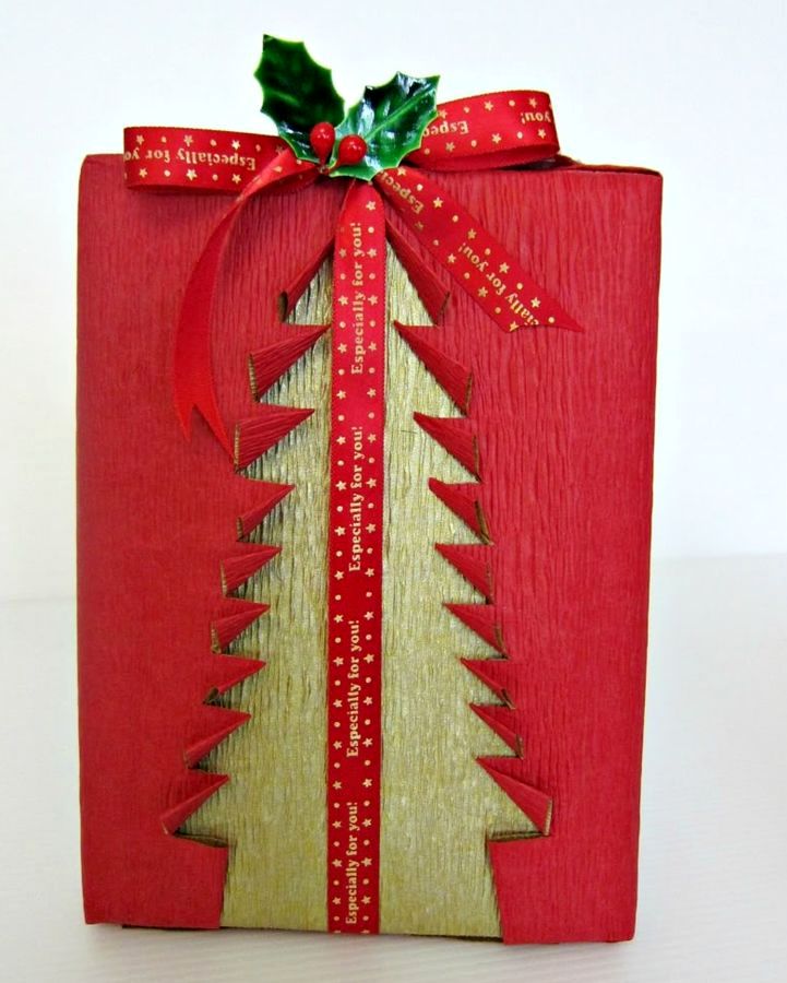 gift wrapping with herringbone