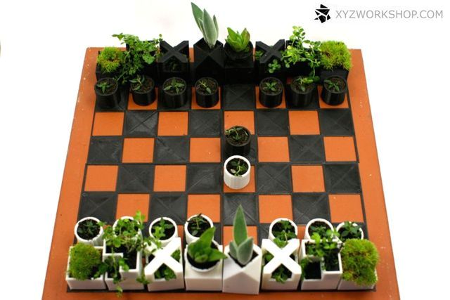 шахові фігури - контейнери для рослин